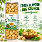 Pudina Flavoured Makhana 90 g Jar | Roasted Fox Nuts Snack | Vyapto Foods - Image 4