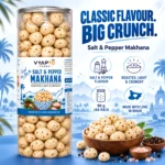 Salt & Pepper Flavoured Makhana 90 g Jar | Roasted Fox Nuts Snack | Vyapto Foods - Image 4