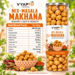 Mix Masala Flavoured Makhana 90 g Jar | Roasted Fox Nuts Snack | Vyapto Foods - Image 3