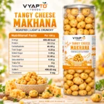 Tangy Cheese Flavoured Makhana 90 g Jar | Roasted Fox Nuts Snack | Vyapto Foods - Image 3